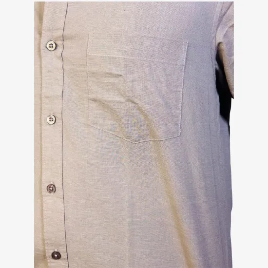 Men's Dusty Pink Cotton Shirt – Full Sleeve Regular Fit Button-Down Casual & Office Wear Shirt